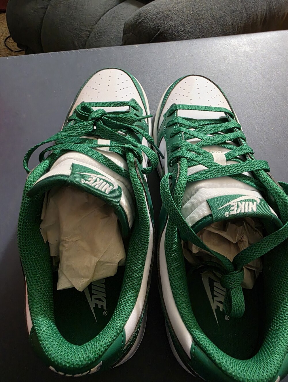 Nike Dunk "Michigan State" Dunks Green and White Low-Top Sneakers Size 11m - Picture 2 of 7